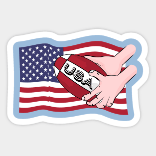 Rugby USA Flag Sticker